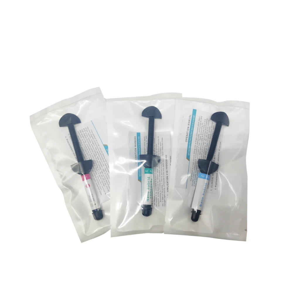 Light Cure Nano- Hybrid Composite Resin AEasy-to-Use Dental Composite Syringe Resin for Perfectly Restored Teeth Resin Composite