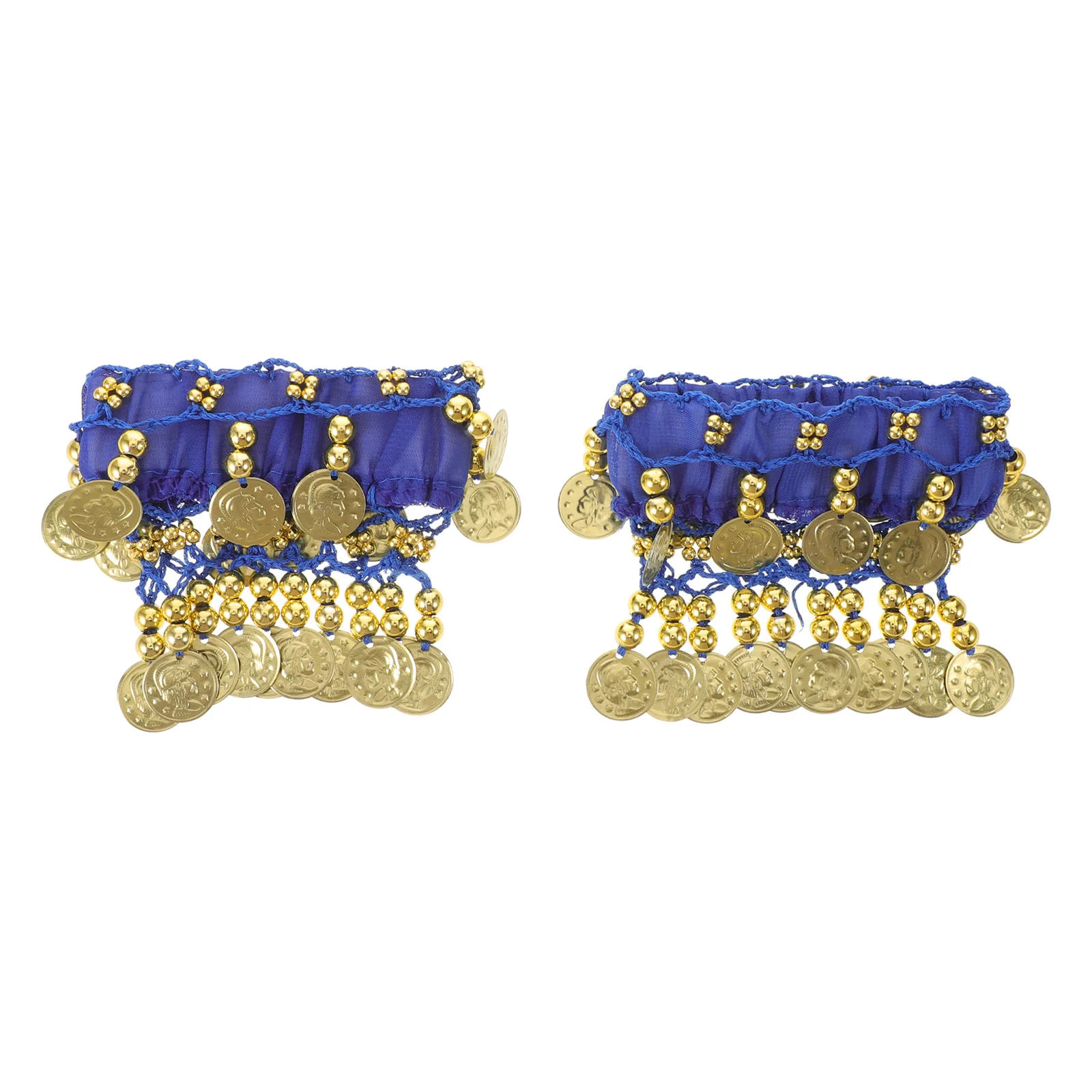 

2pcs Belly Dancing Foot Chain Alloy Coin Anklets For Women Loud Jingle Bell Accessories Indian Dance Bells - Oriental Dance