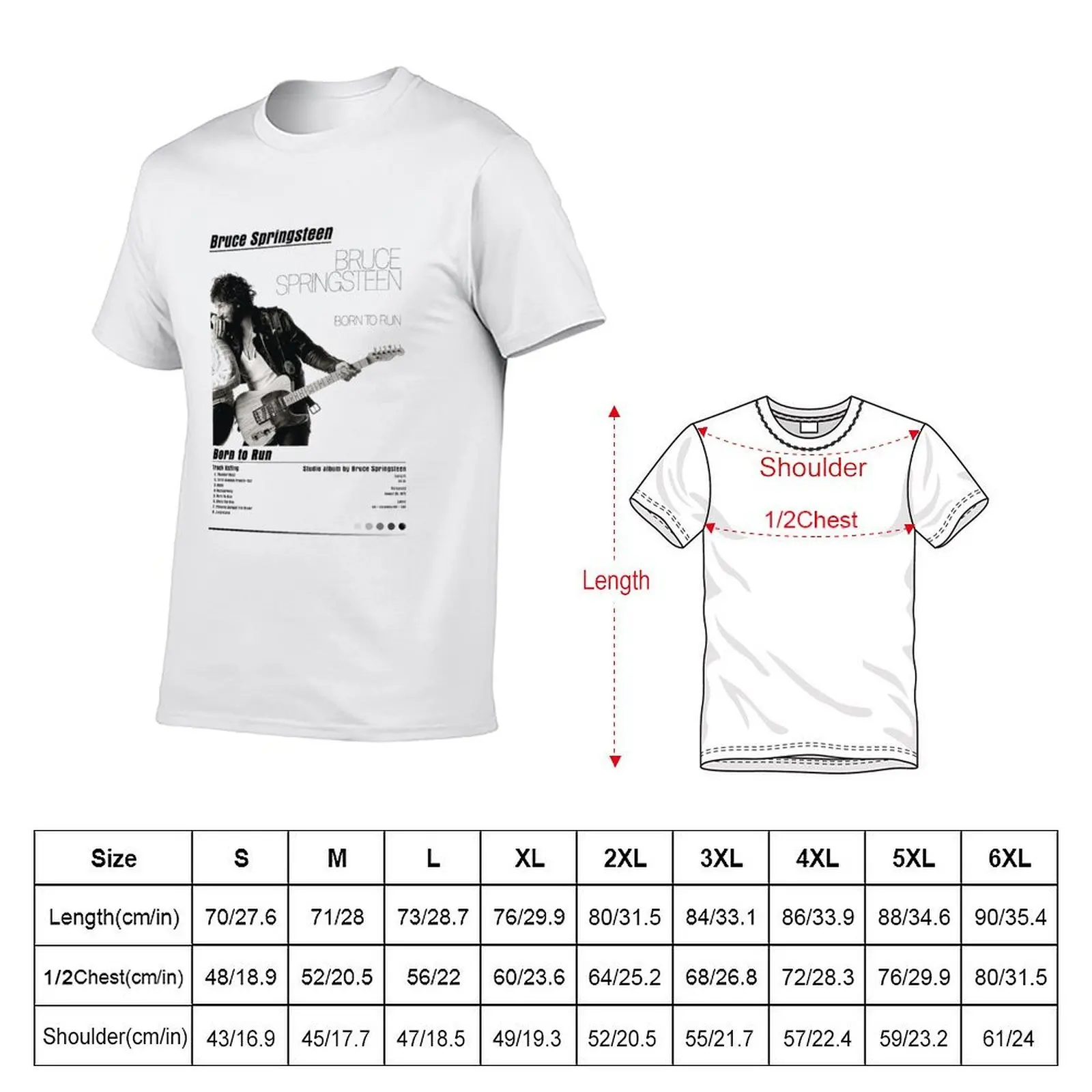 Springsteens Born To Run T-Shirt custom t shirt cotton graphic tees T-shirt men