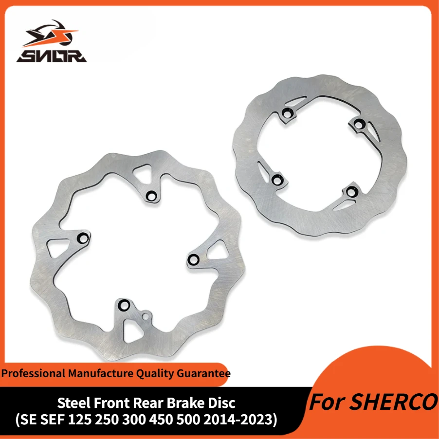 

Аксессуары для мотоциклов SNOR, стальные передние и задние тормозные диски для SHERCO SE SEF 125 250 300 450 500 2014-2023, грязевой пит-байк