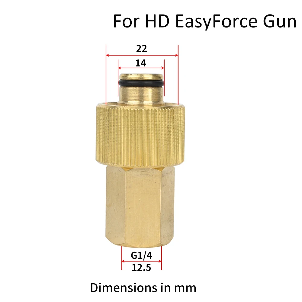 High Pressure Washer Brass Connector Adapter HD Easy!Force G1/4