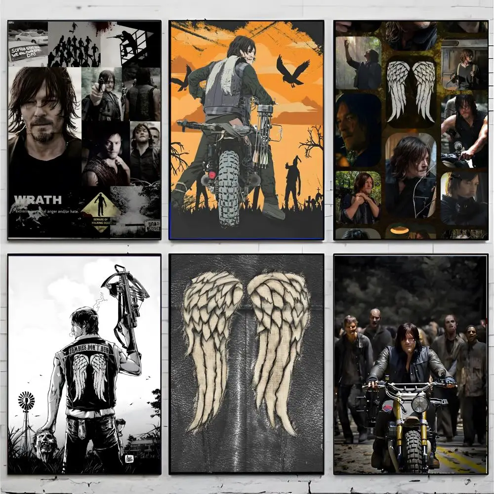 zombie series character T-The Walking Dead D-Daryl Dixon Poster Superior Home Space Pub Indoor Decorative Art & Home Decor