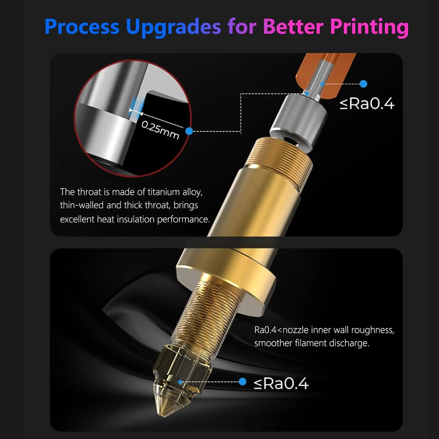 Creality Official Ender 3 V3 KE Ceramic Hotend Kit, Ender 3 V3 KE Ceramic Heating Block Kit, 300°C Extruder Hot End 3d printer