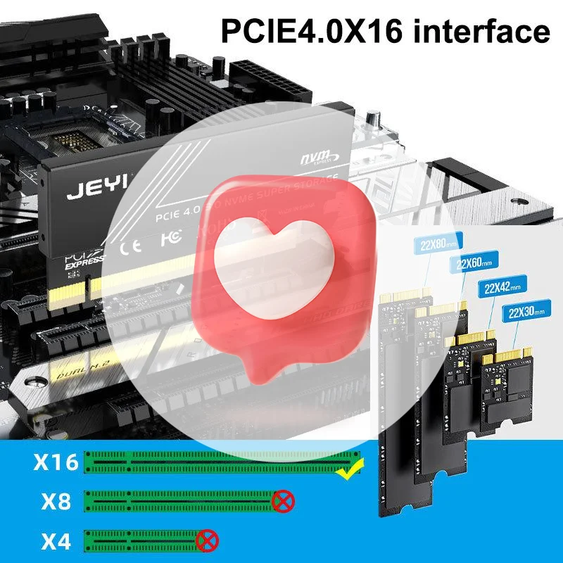 

M.2 NVMe To PCIe 4.0 X16 Adapter With Heatsink - For 980 PRO/970 EVO SSD, Aluminum Adapter With Heatsink