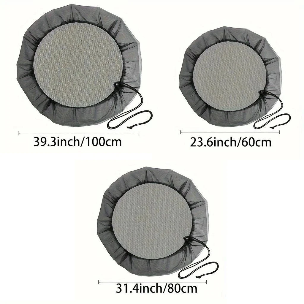 New Rain Mesh Cover For Water Buckets Mosquito Proof Mesh Protective Cover Lid With Drawstring