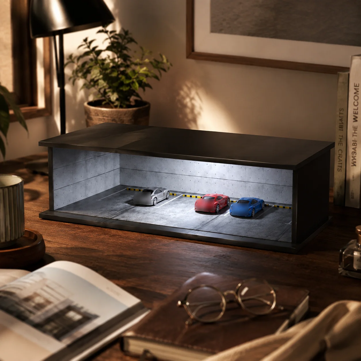 Underground Garage Scene Realistic Look Parking Garage Model Model Car Display Scene Long-Lasting Material 1/64 Scene Base