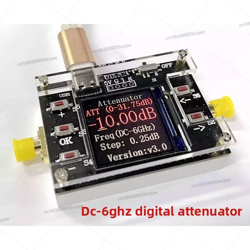 

3G 6G 8G Digital Programmable Attenuator 90DB Step 0.25DB TFT Display CNC High Isolation