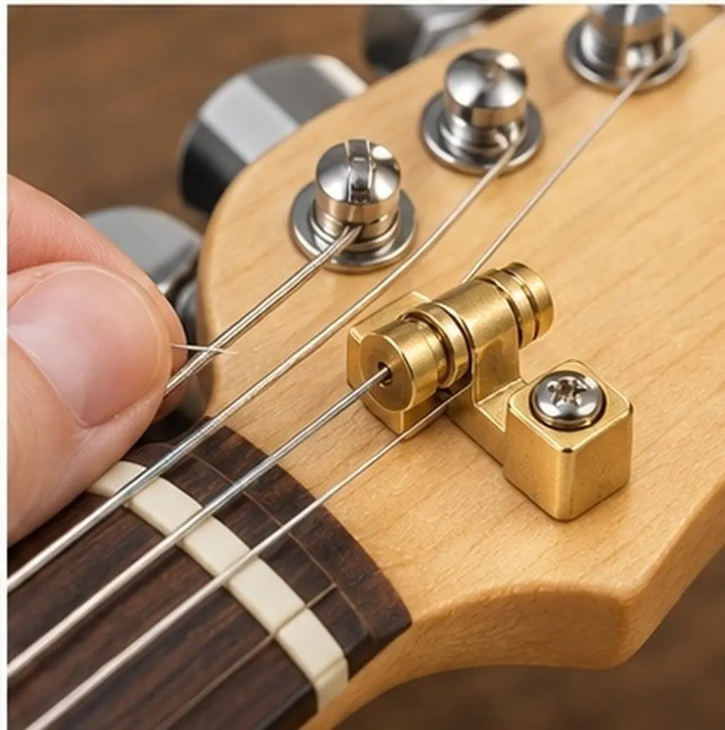 Metal Guitar String Retainer Roller Tree – 2 Sets for Electric Guitar Replacement & Tuning Stability