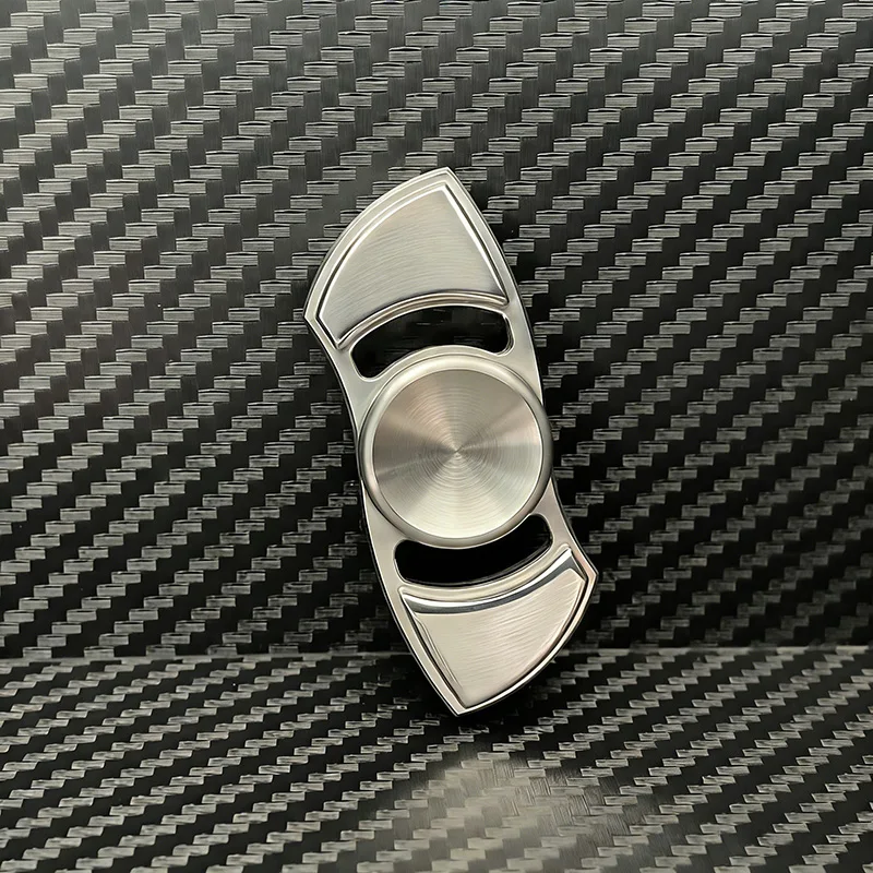 Stainless Steel Curved Knife Fingertip Gyroscope Fashion EDC Hand Spinner Office Relaxation Fidget Toys ADHD Tool Idea Gifts