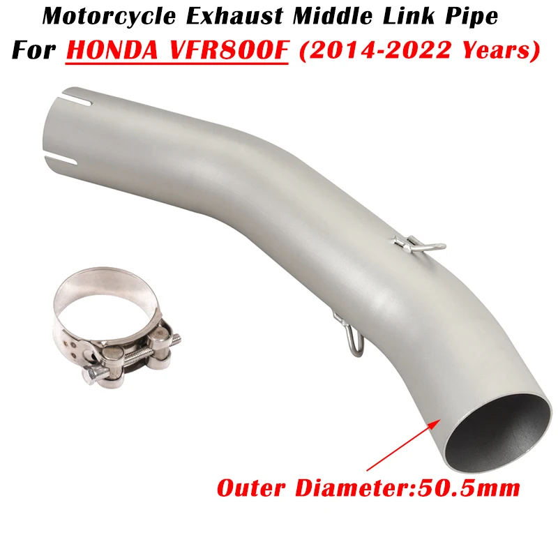 For HONDA VFR800F VFR 800F 800 F 2014 2015 2016 2017 - 2020 Motorcycle Exhaust Escape System Modified Muffler Middle Link Pipe