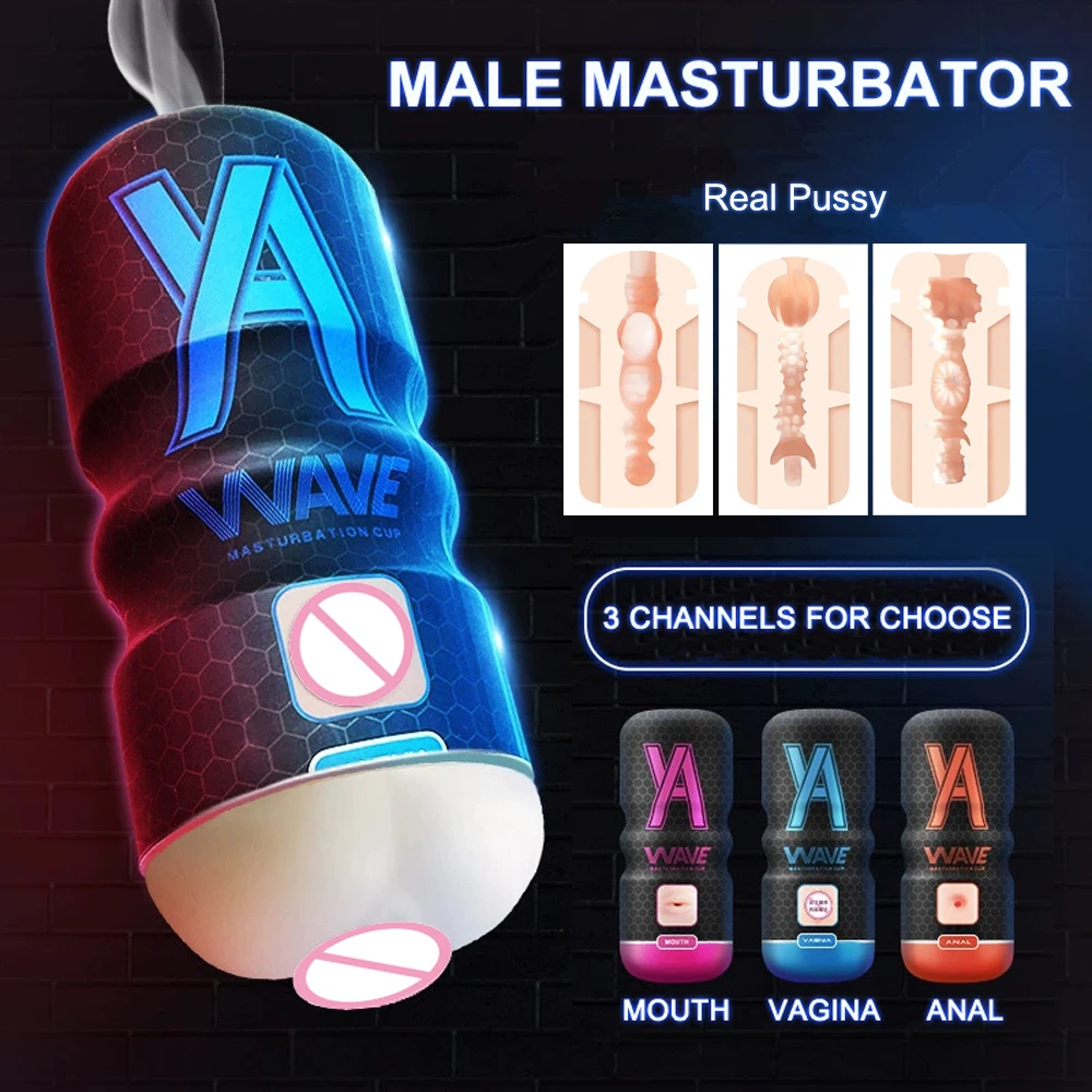 16 centimetri Masturbatore Maschile Realistico Bocca Anale Della Vagina Figa Reale Per Gli Uomini 18 Pompa Del Pene Glande Succhiare Gallo Ginnico Giocattoli Del Sesso Erotici