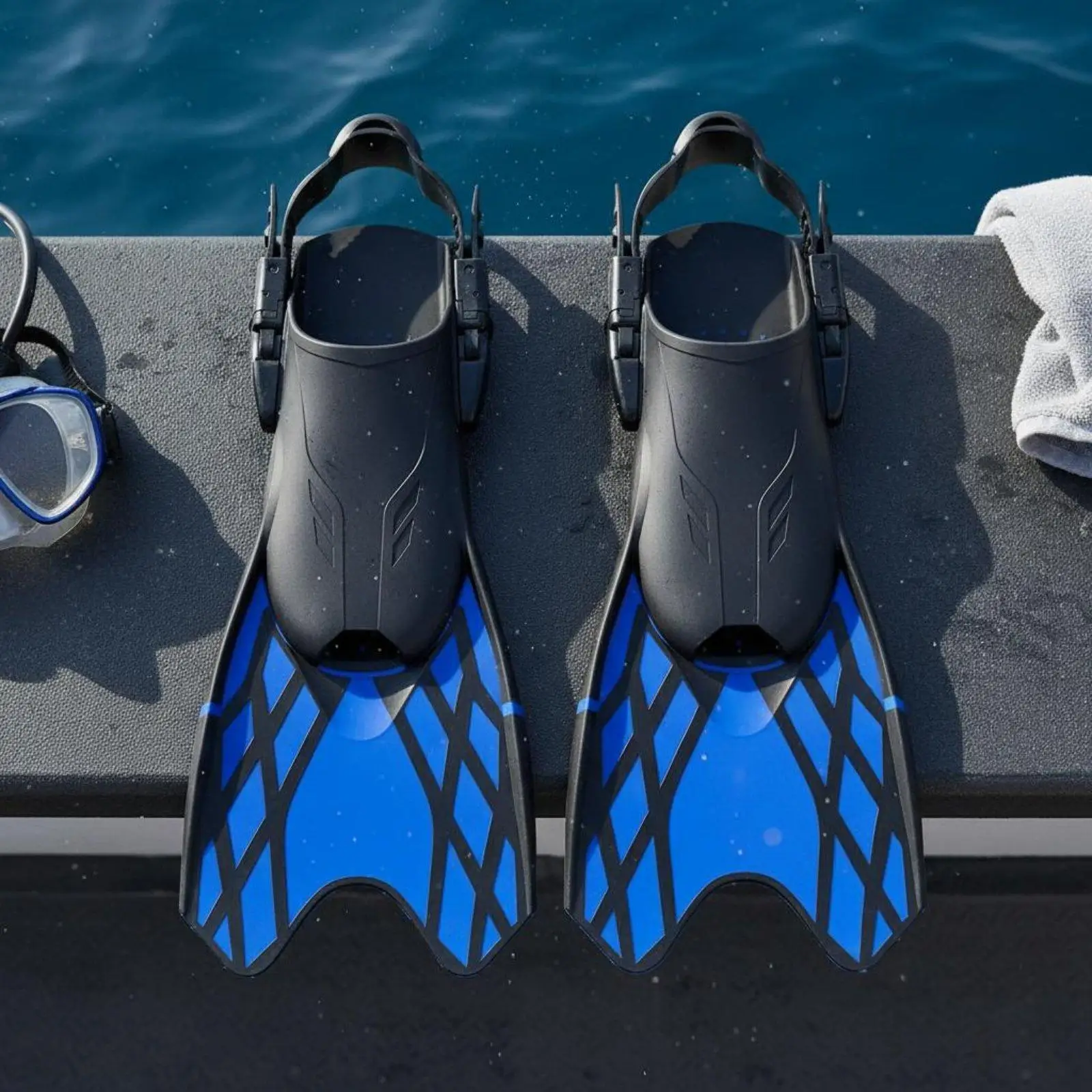High Performance Swim Fins with Anti Slip Sole Snorkeling Flippers for Pool Free Diving and Professional Use