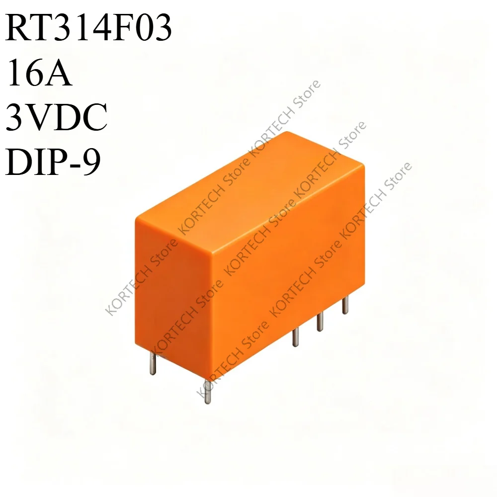 5PCS  Brand  new original   RT314F03 16A 3VDC DIP-9 Power Relay Automotive Relay