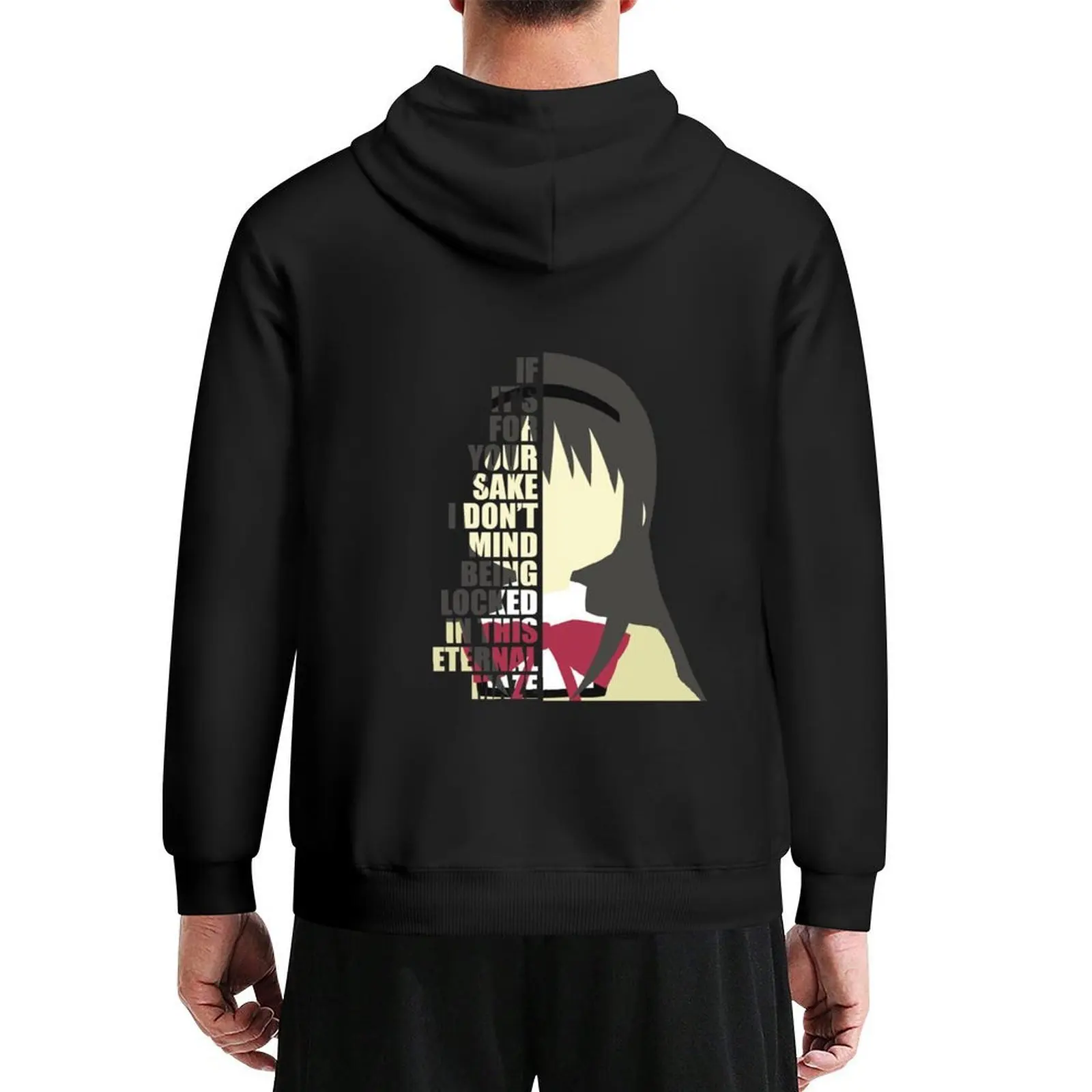 Madoka Magica - Homura Quote Hoodie men clothing men clothes anime clothing men's sweat-shirt set hoodie man