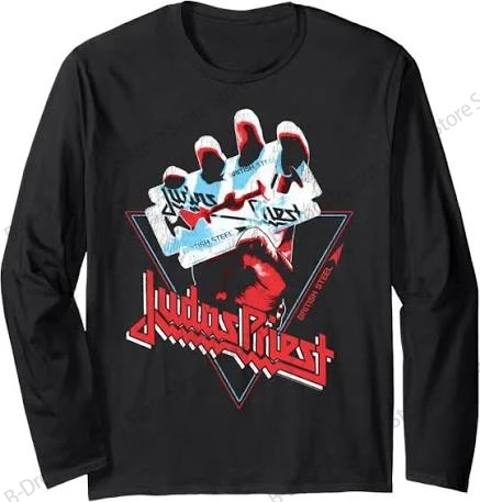 Mens New Rock Long Sleeve T-shirt Judas Priest Band 3D Print Tshirt Men Women Fashion Hip Hop Tops Tees Men's Clothing Y2k Shirt