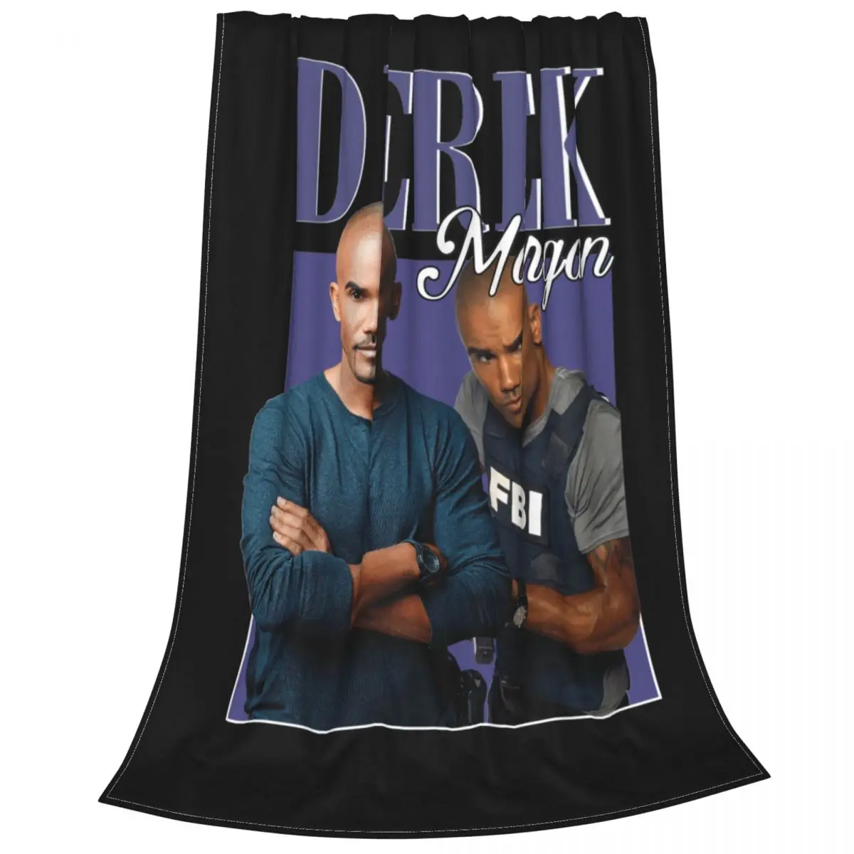 A11255 Criminal Minds Derek Morgan Shemar Moore Ultra-Soft Micro Fleece Blanket High Raschel Four Seasons Sofa Decorative