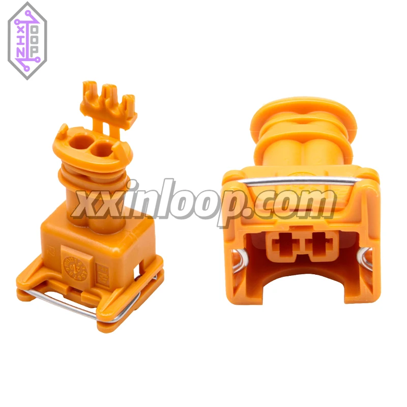 

282189-6 automotive wire to wire connector housing 2 position 5 mm brown PA66 IP67 waterproof crimp -40 to 105C for automotive