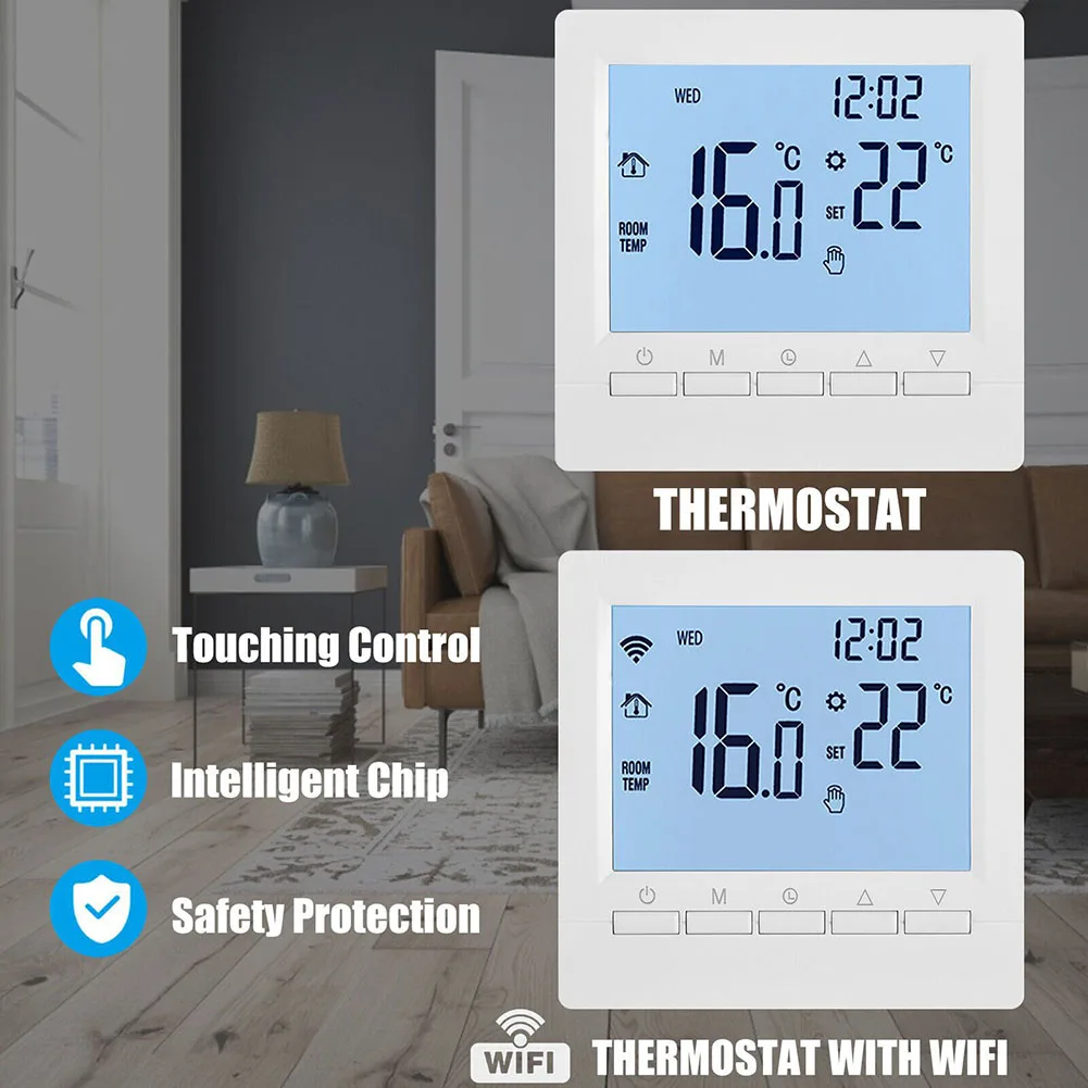 Termostato inteligente digital caldeira a gás termostato sala controlador de temperatura interior temoregulator lcd quarto aquecimento