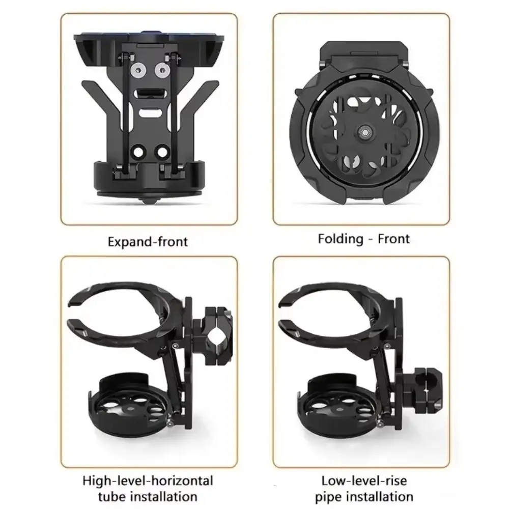 Universal Motorcycle Cup Holder Foldable Anti Vibration Drink Holder Stable Support Anti Shake Water Cup Bracket