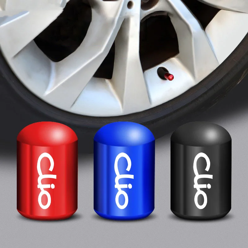 4Pcs Car Styling Wheel Tires Bolt-in Valve Caps Badge For Renault Clio 2 3 4 5 6 MK2 MK3 MK4 Sport Talisman Scenic Arkana Megane