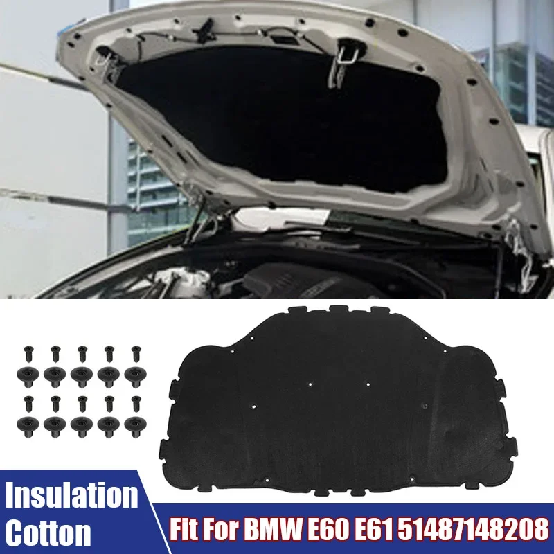 

Auto Hood Engine Sound Heat Insulation Cotton Pad Soundproof Heat Insulation Mat For BMW E60 E61 525i 528i 530i 51487148208