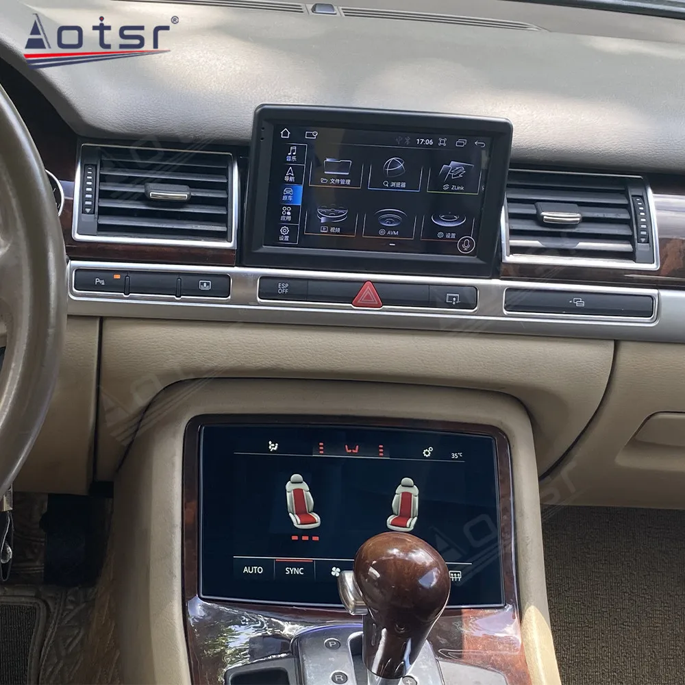 Android 12 8 Inch 256G Car Radio for Audi A8 A8L 2004-2011 IPS Screen Audio Navigation Multimedia Player GPS Carplay