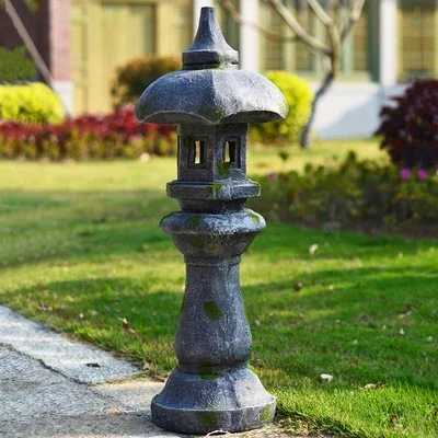 Chinese Courtyard Outdoor Landscape Garden Antique Stone Lamp Decoration Buddhist Decorative Lantern Miniatures Garden Decor