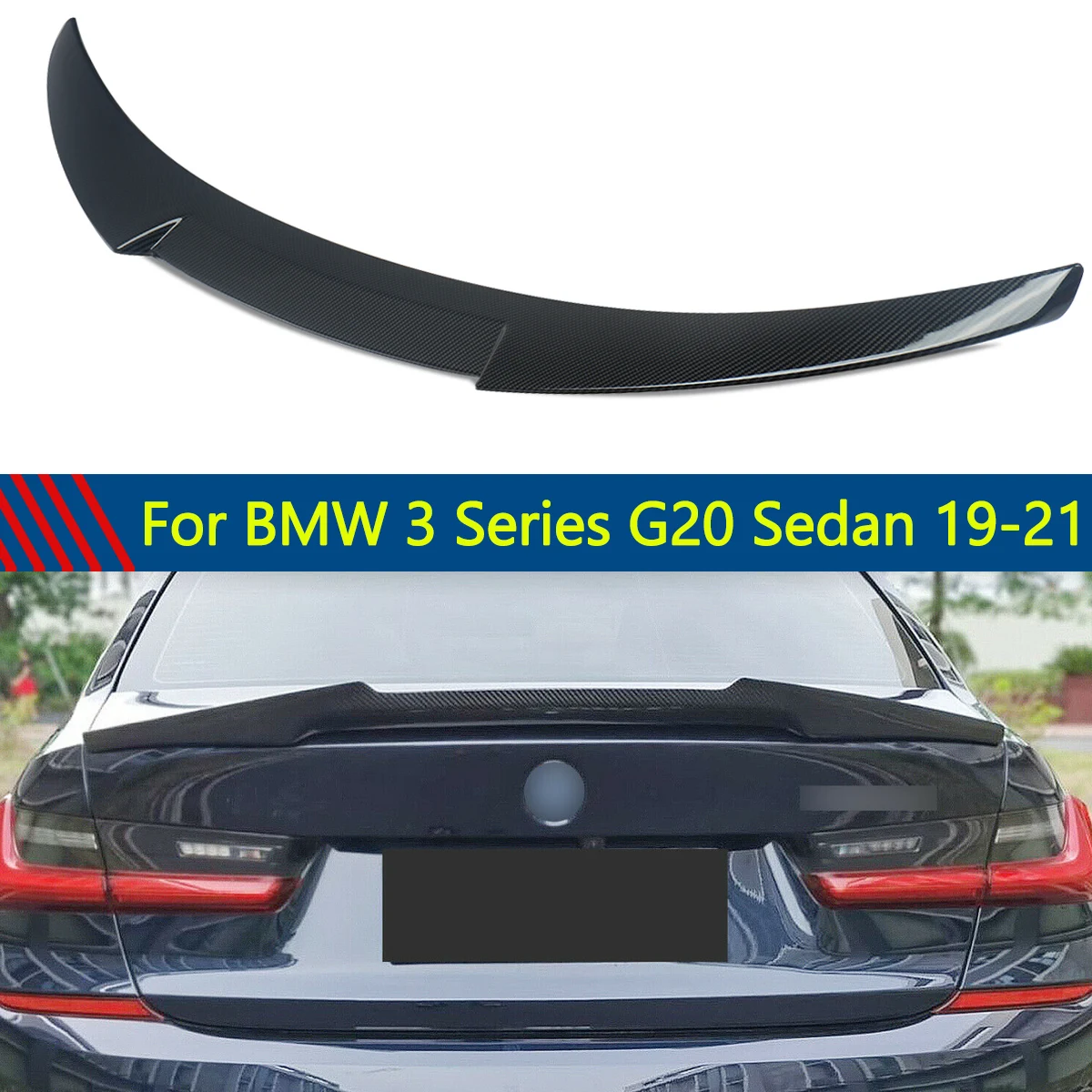 

Задний спойлер подходит для BMW G20 G28 седан 2019-2020 M4 стиль из углеродного волокна задний спойлер на крышу хвостовые крылья