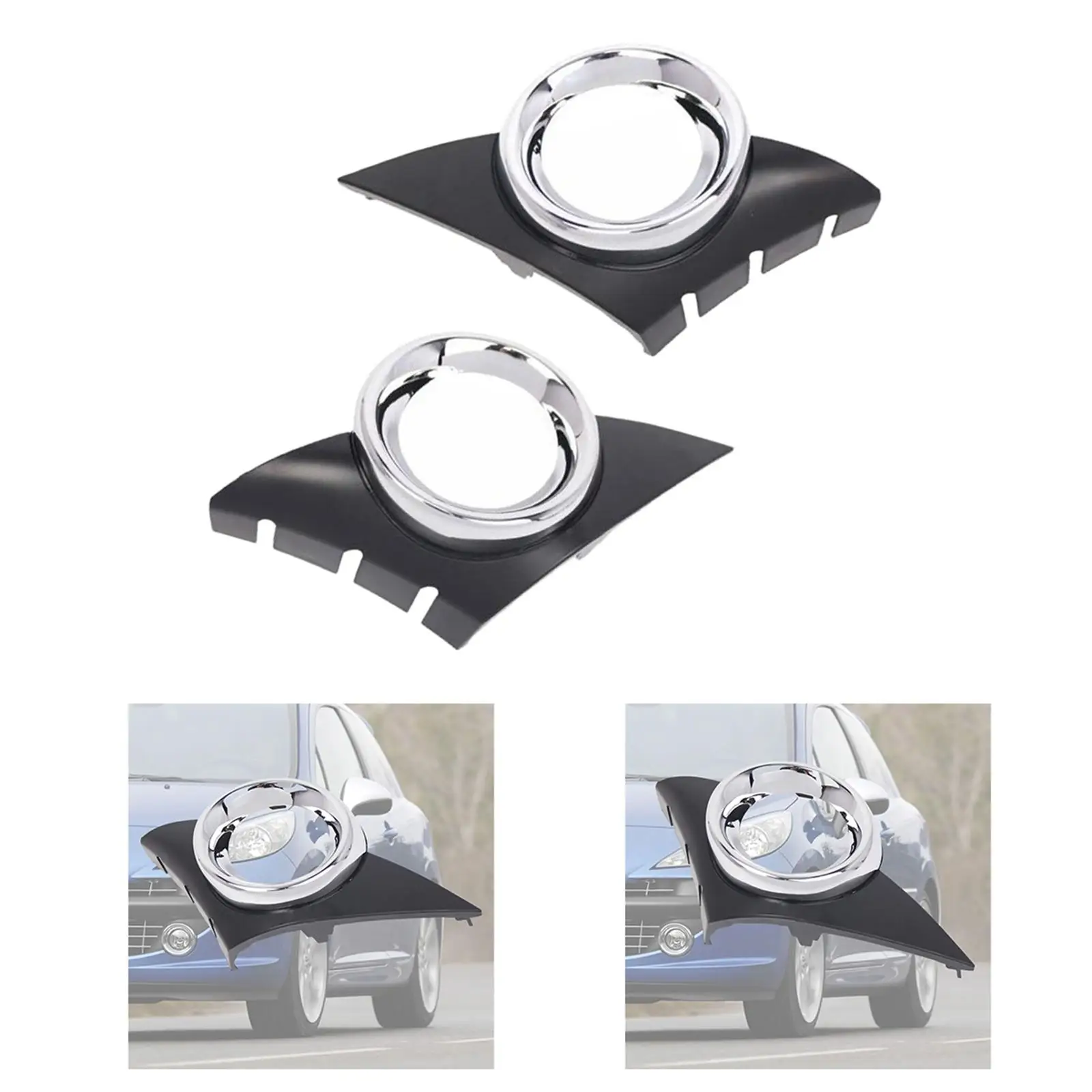 

High Durability Front Fog Lamp Frame Plastic Fog Light Cover Accessory Easy Installation for Vehicle Maintenance