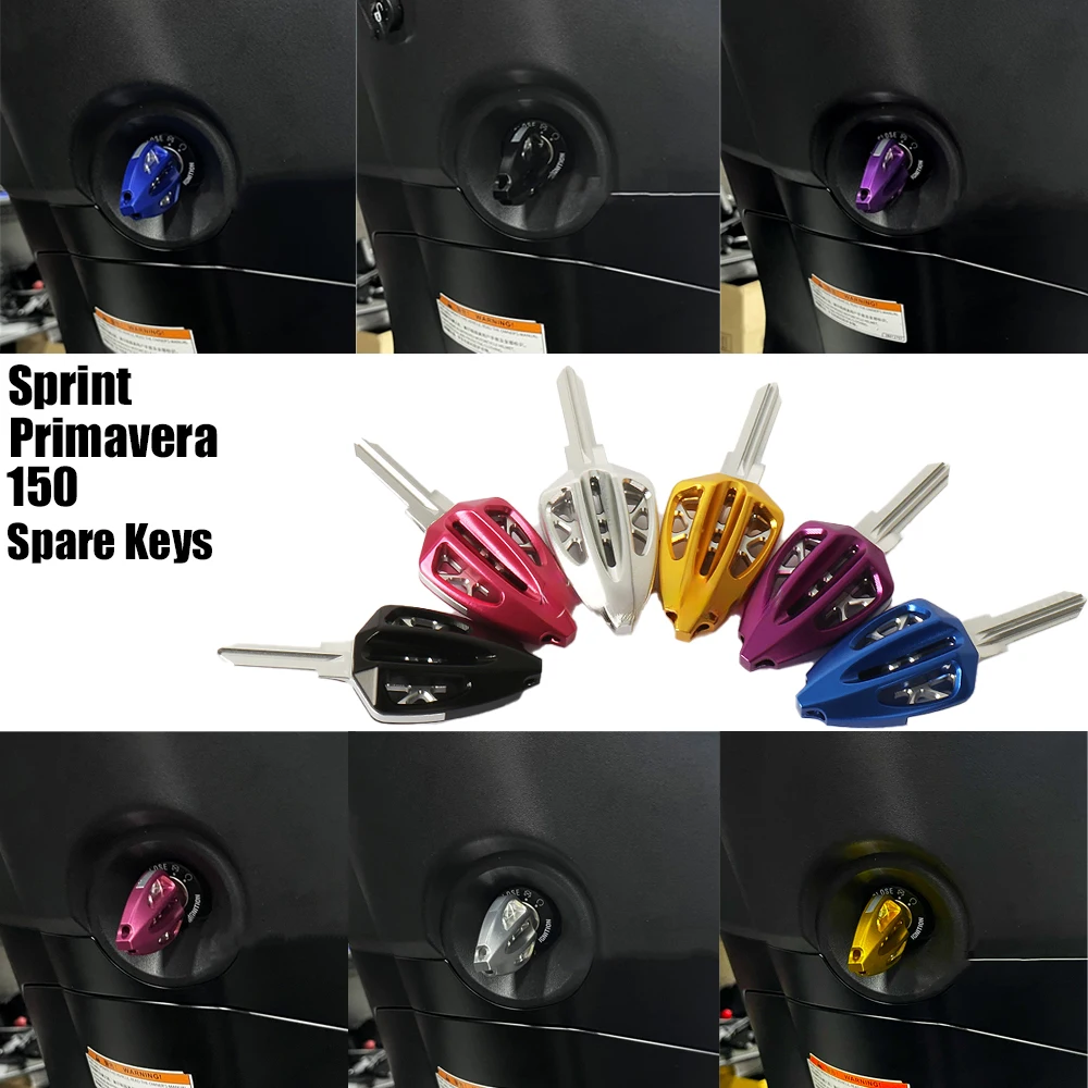 

New Motorcycle Accessories Spare For Vespa Sprint SPRINT 150 Primavera PRIMAVERA 150 Keys Blank Mechanical Key Blade