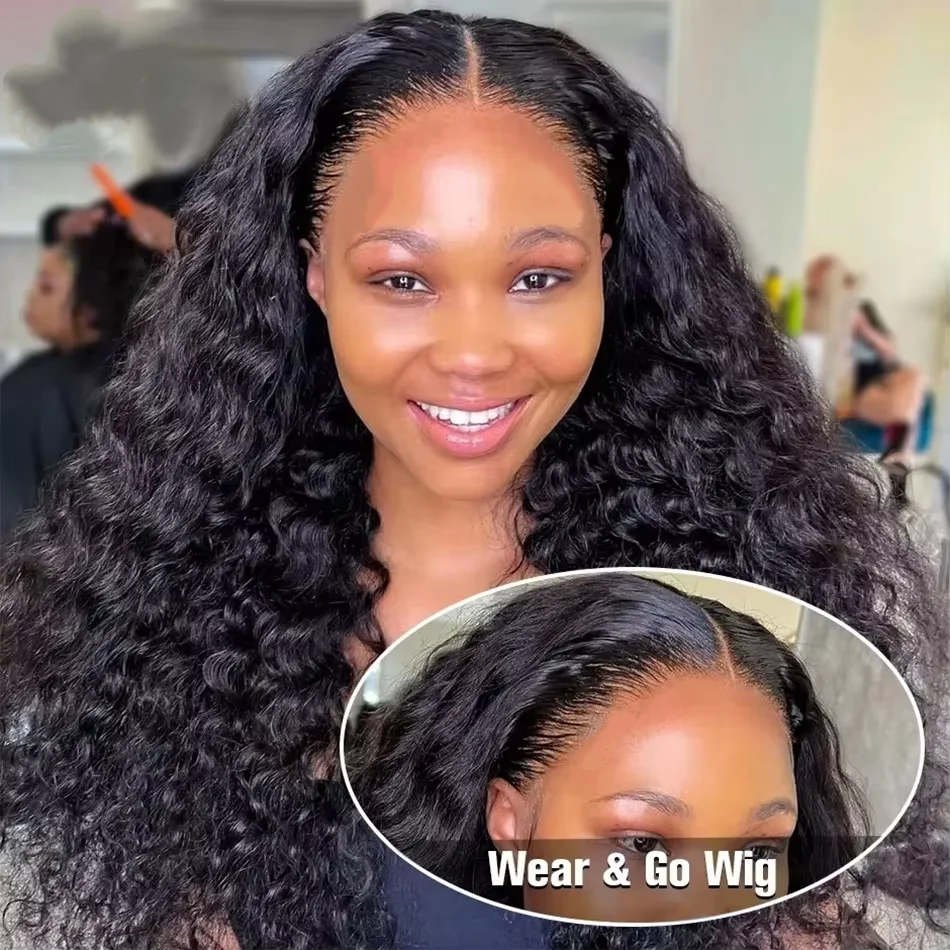 

Бесшовный парик из натуральных волос с глубокой волной, 4x4, 5x5, кудрявые волосы, предварительно нарезанный, готовый к носке, с закрытым низом, бразильский парик, 30-36 дюймов, для женщин