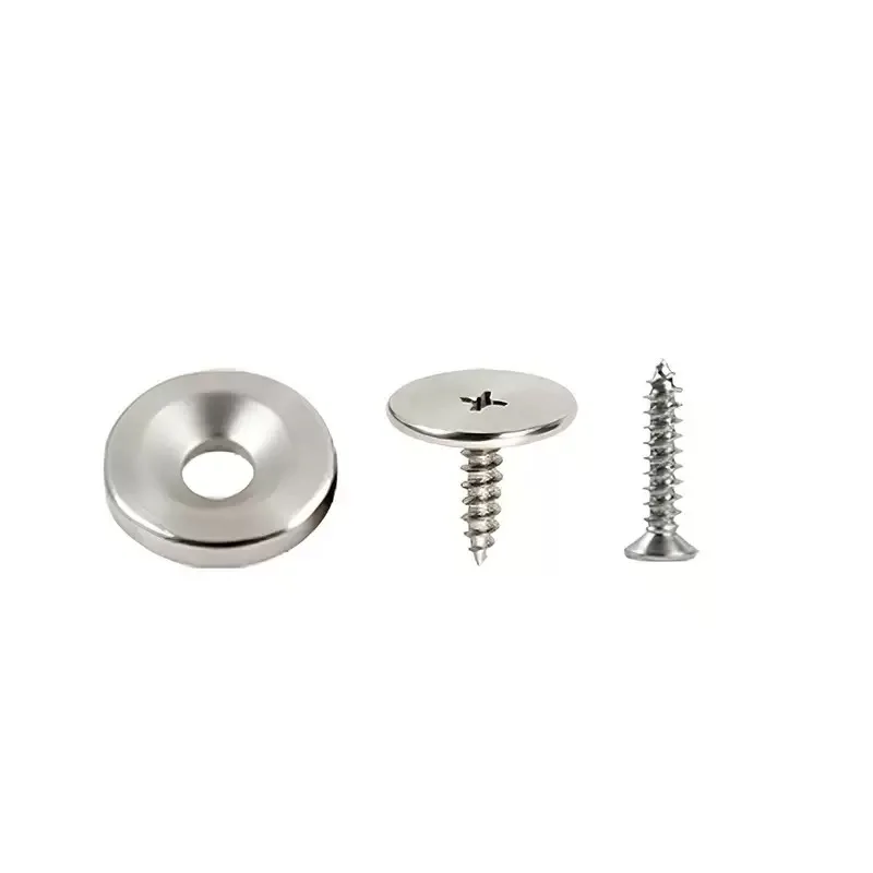 Home Circular Metal Magnetic Drawer Latch, Ultra‑Thin Concealed Cabinet Door Fastener with Mounting Nails for Kitchen Cabinets &