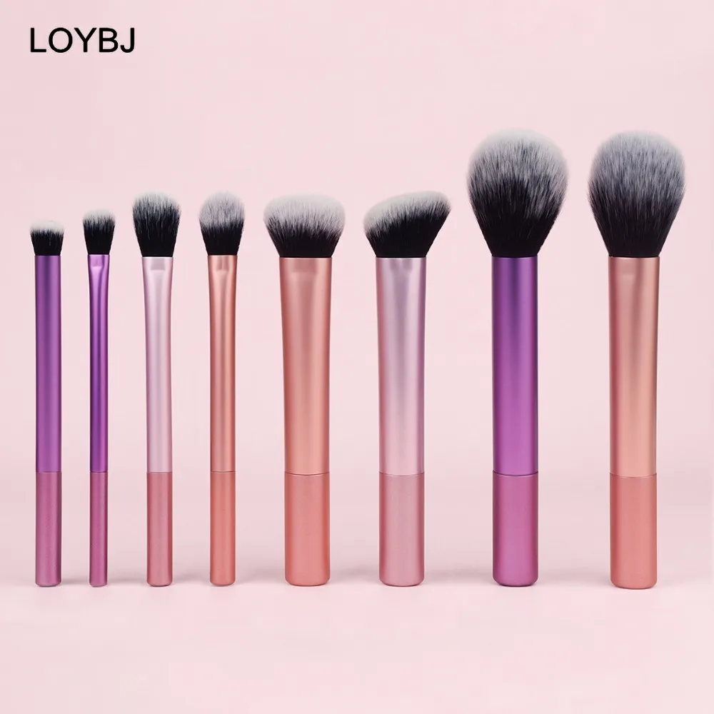 LOYBJ 8pcs Makeup Brushes Set Soft Powder Foundation Blush Contour Concealer Eyeshadow Women Beauty Professional Make Up Brush