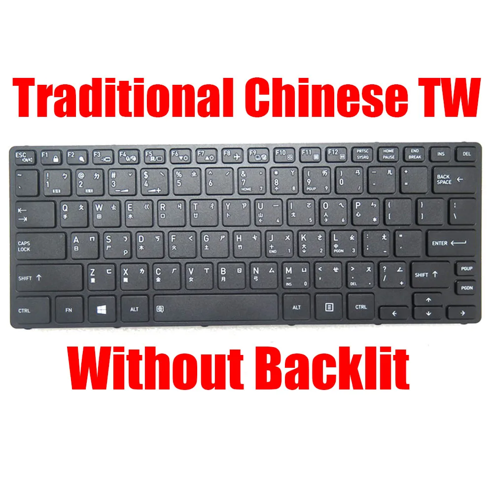 US TW Laptop Keyboard For DynaBook For Portege A30-E For Tecra A30-G A30-J English Traditional Chinese Black New