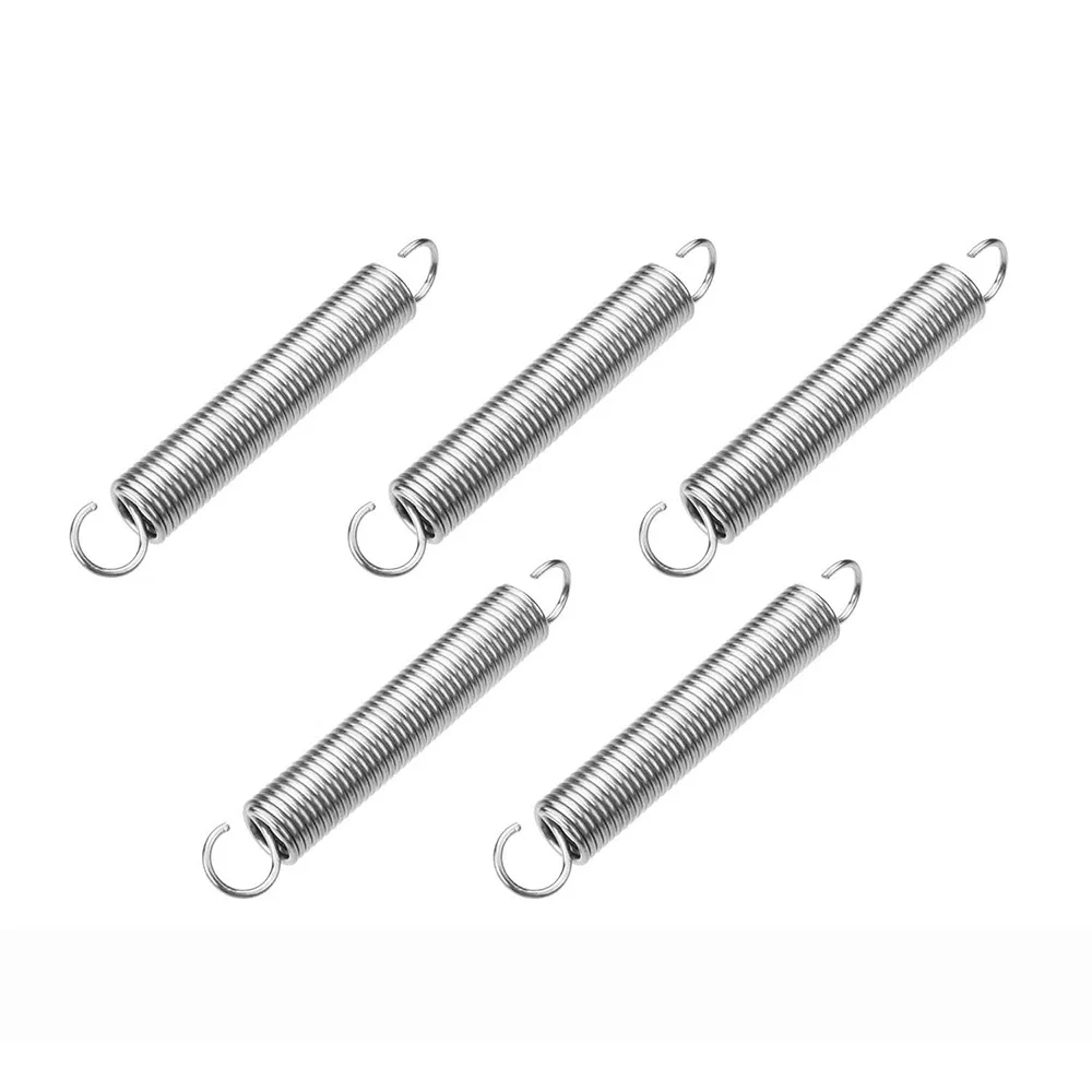 2Pcs Wire Diameter 0.4mm Stainless Steel Open Hook Tension Spring Hook spring Extension Spring Draught Spring Length: 140-300mm