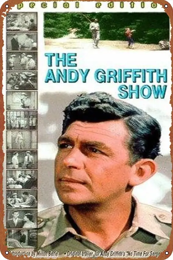 The Andy Griffith Show Metal Tin Sign Garage Sign Wall Decoration Old Car Shop Movie Poster Oil Station Sign 8 × 12 inches