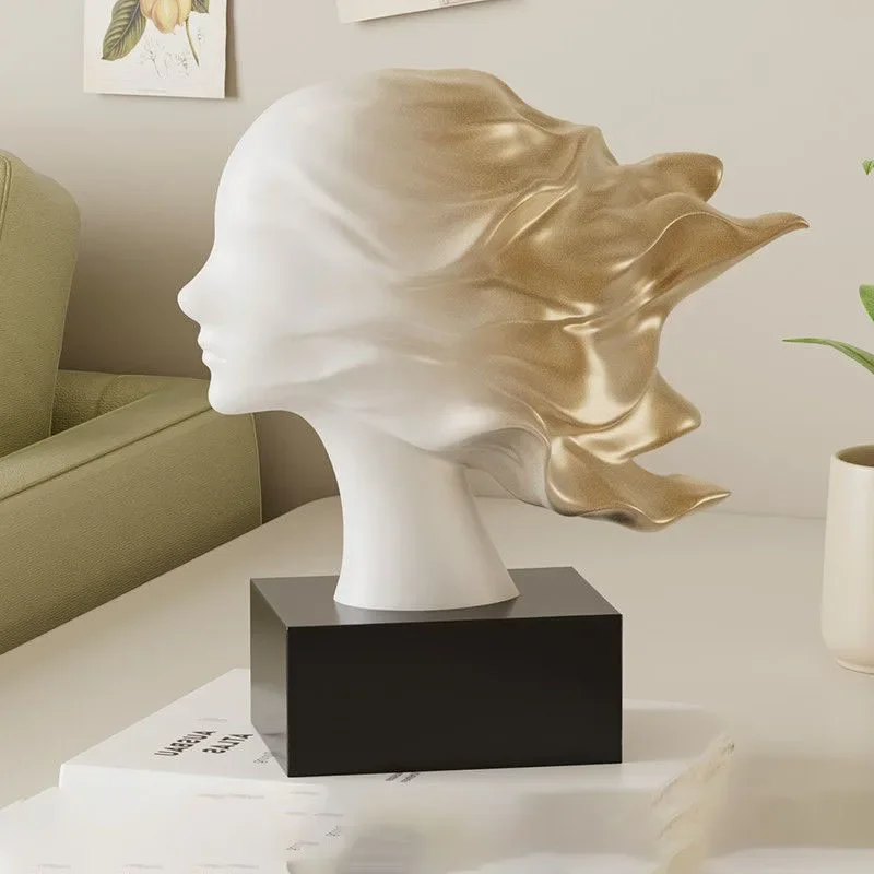 Europe Artistic Luxury Abstract Figure Figurines Resin Ornaments Home Room Table Sculpture Decoration Office Desk Statue Crafts