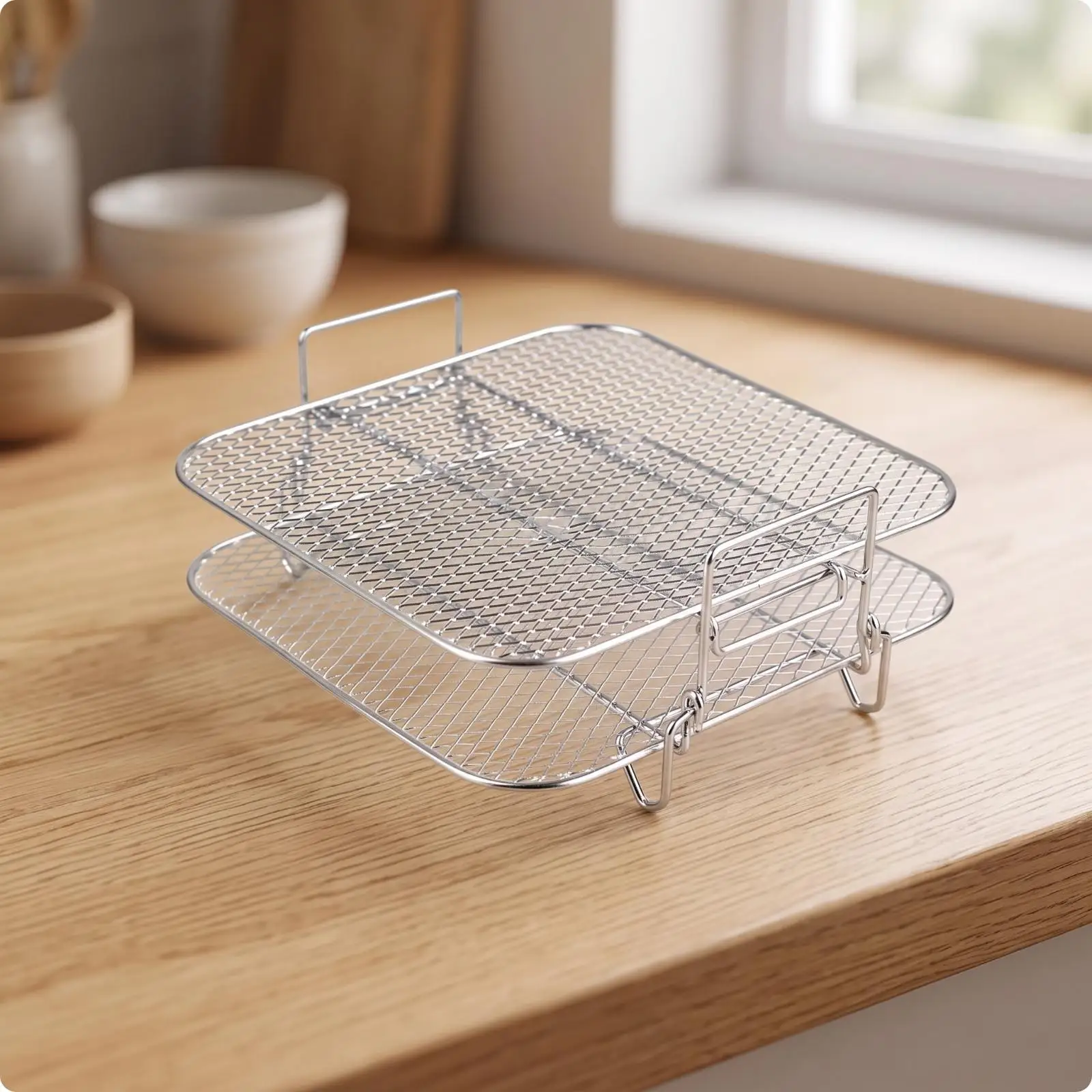 Reusable Air Fryer Silicone Liner Tray for Hot Air Fryer Grill Dehydrator Rack