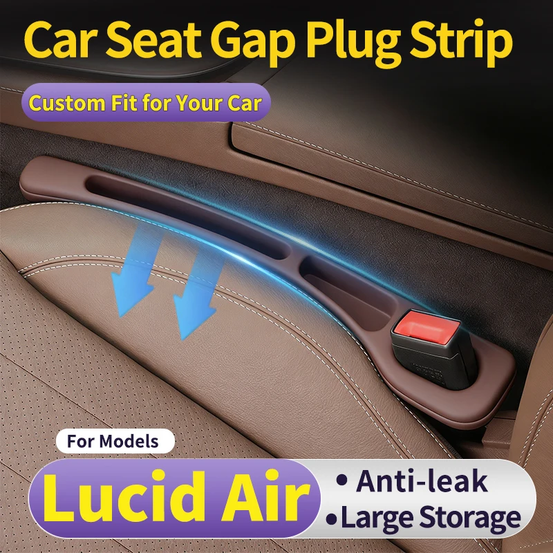 Tira de relleno para huecos de coche para Lucid Air 2026, tira de relleno para huecos de asiento, ajuste suave y perfecto, a prueba de fugas y anticaída, tira de relleno para almacenamiento en huecos de coche