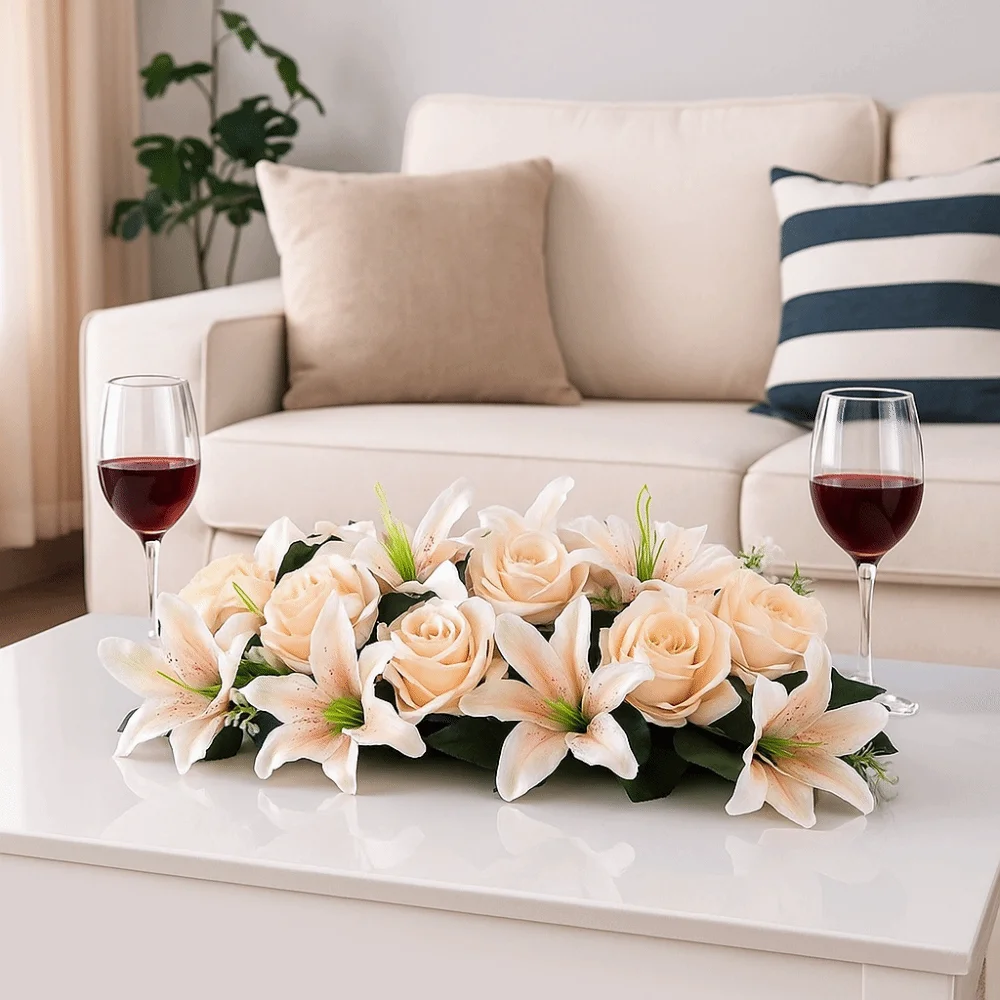 

Настенный декор Искусственный цветок Имитация розы Арка Реалистичный реалистичный свадебный цветок Стена Роскошная цветочная композиция Вечеринка Сцена