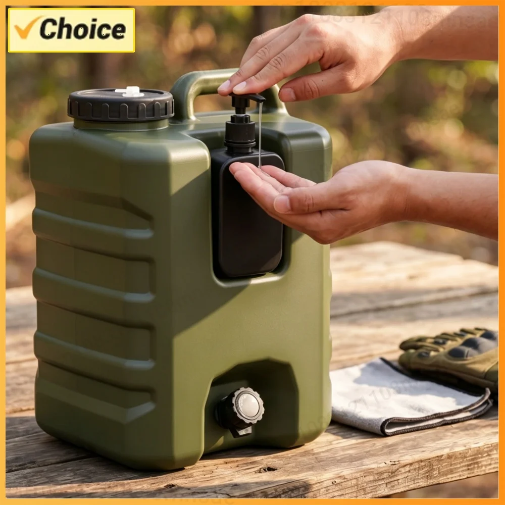 15L/20L/30L Camping Water Container Jug Portable Car Water Tank Large Capacity Outdoor Water Bucket with Faucet Dispenser Hiking