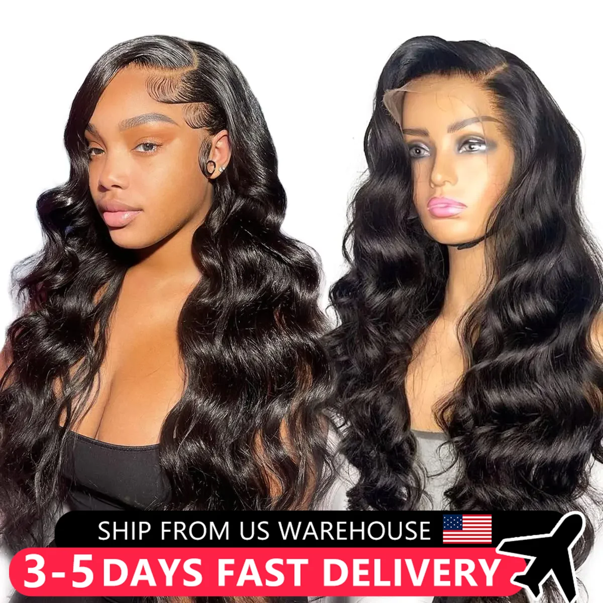 13x4 Body Wave Lace Front Wig Human Hair PrePlucked Brazilian Human Hair Lace Frontal Wigs For Black Women 4x4 Lace Closure Wig