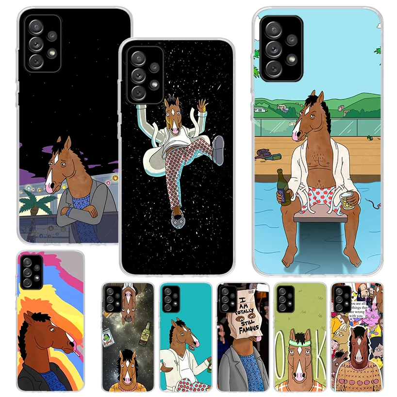 Cartoon B-BoJack Horsemans Phone Case for Samsung Galaxy A14 A54 A15 A55 A13 A53 A12 A52 A25 A35 A24 A34 A23 A33 A22 A32 A04S A0