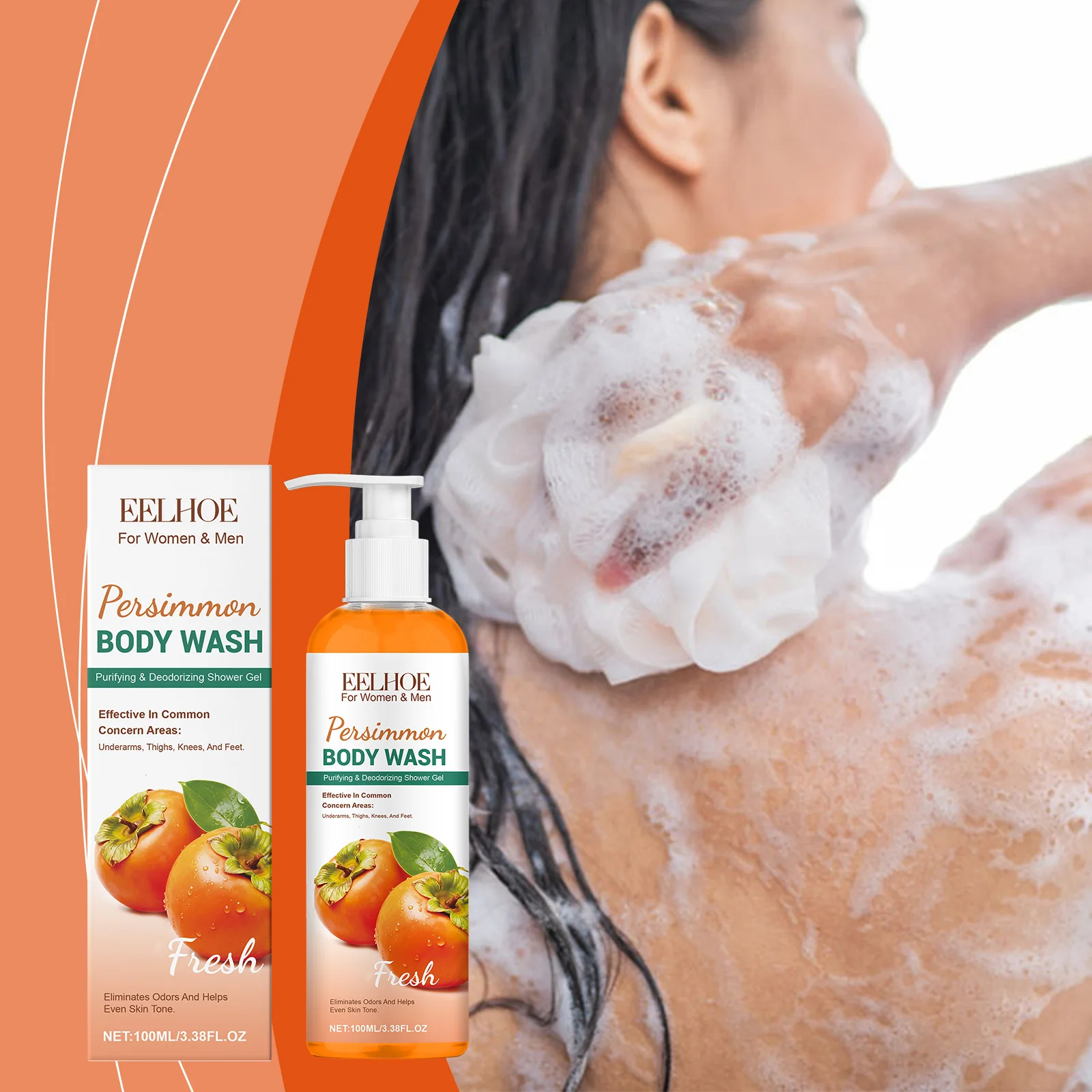 

Persimmon Fresh Body Wash — очищает грязь и масло от кожи тела, освежает ощущение и гладкая текстура