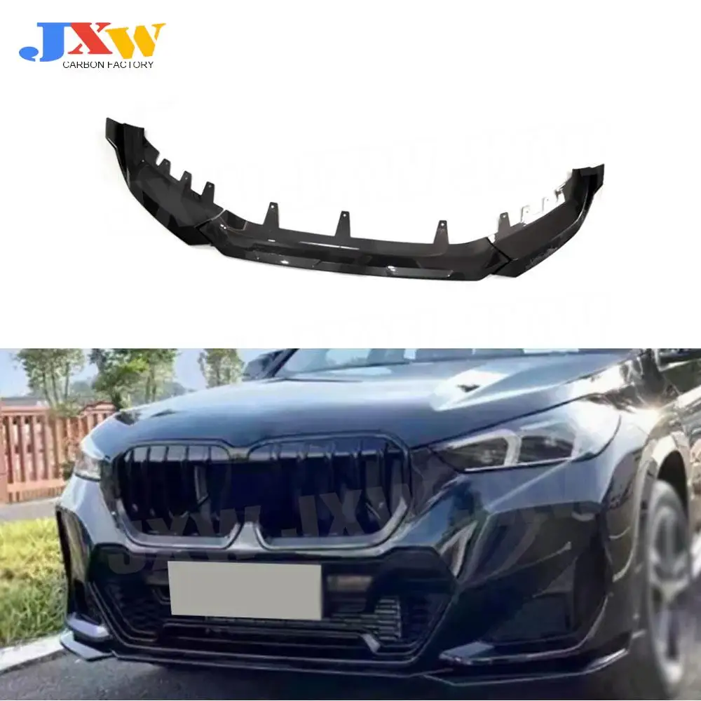 

ABS Front Bumper Lip Spoiler Splitters Body kits for BMW X1 U11 IX1 M Sport 2023 + Front Bumper Lip Guard Cars Accessories