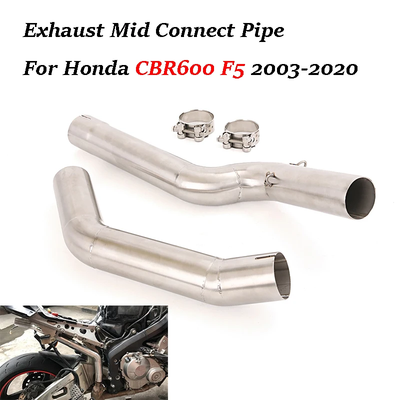 

For Honda CBR600 F5 2003-2020 Years Motorcycle Exhaust System Middle Connect Pipe Slip On 51mm Muffler Stainless Steel Tube