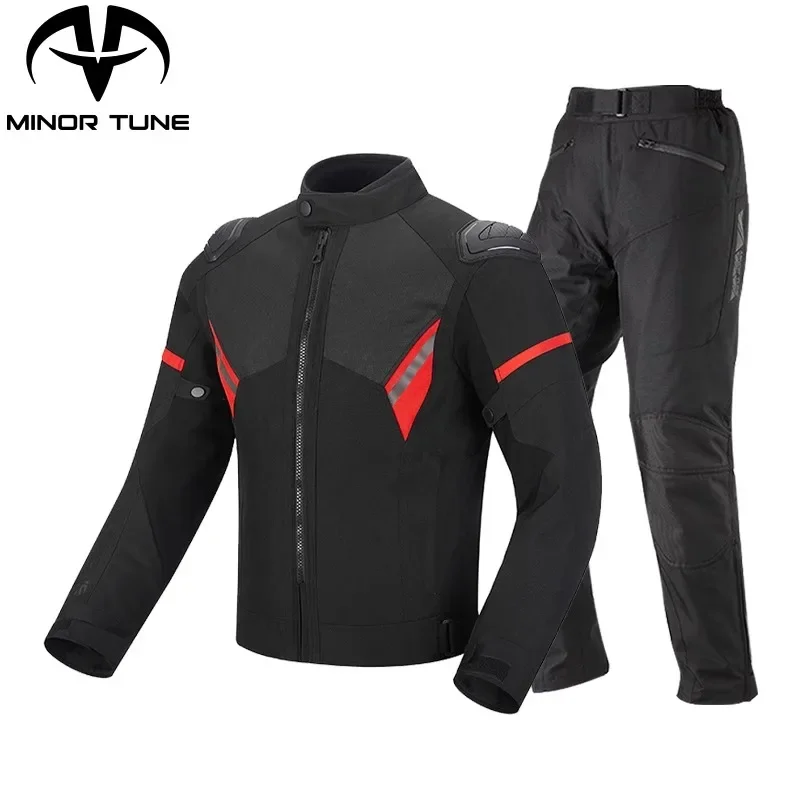 MINORTUNE Winter Motorcycle Clothing Waterproof, Warm and Fall Proof Men's and Women's Casual Commuter Motorcycle Jacket Set