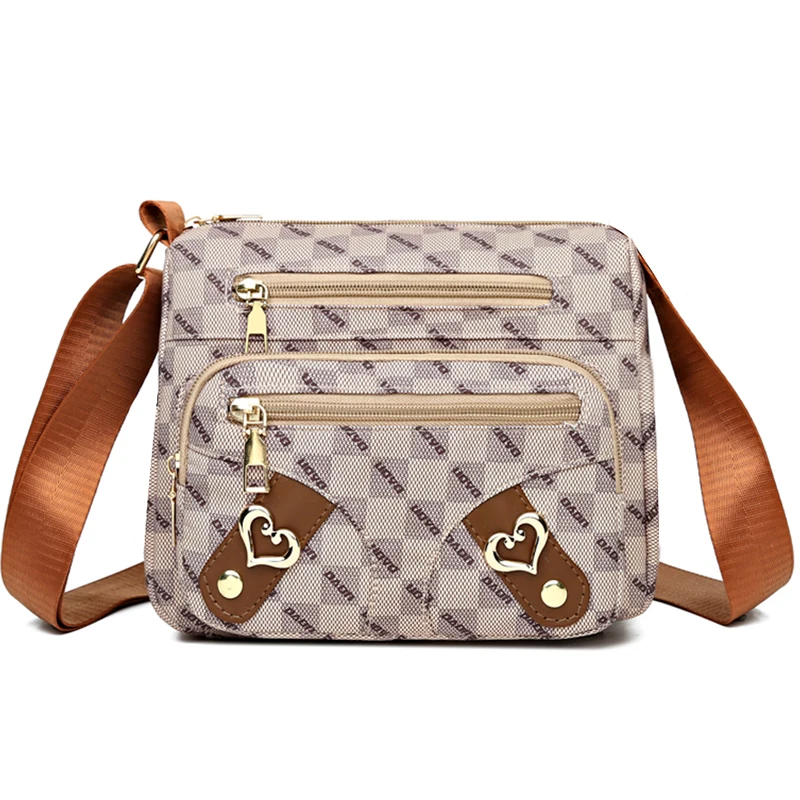 Neue Damenhandtasche - Lässige Schultertasche aus PU-Leder, mit Patchwork-Design, verstellbarem Riemen, stilvoll und schlicht. – Detail 3