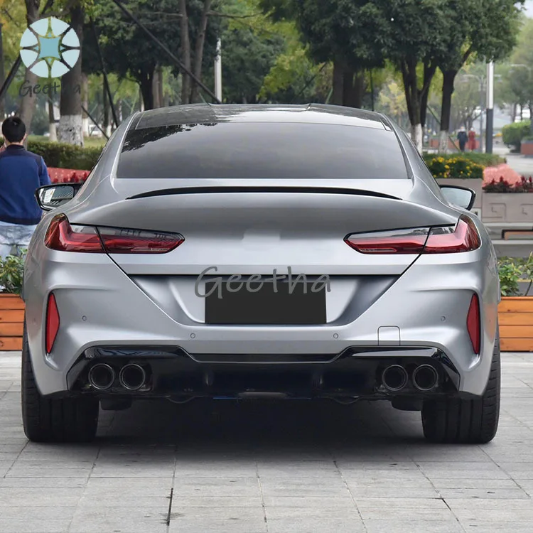 ل عالية الجودة المصد الخلفي الأمامي الناشر التنانير الجانبية المفسد الوفير الحاجز الرئيسي شواء طقم الجسم لسيارات BMW 8 Series G14 G15