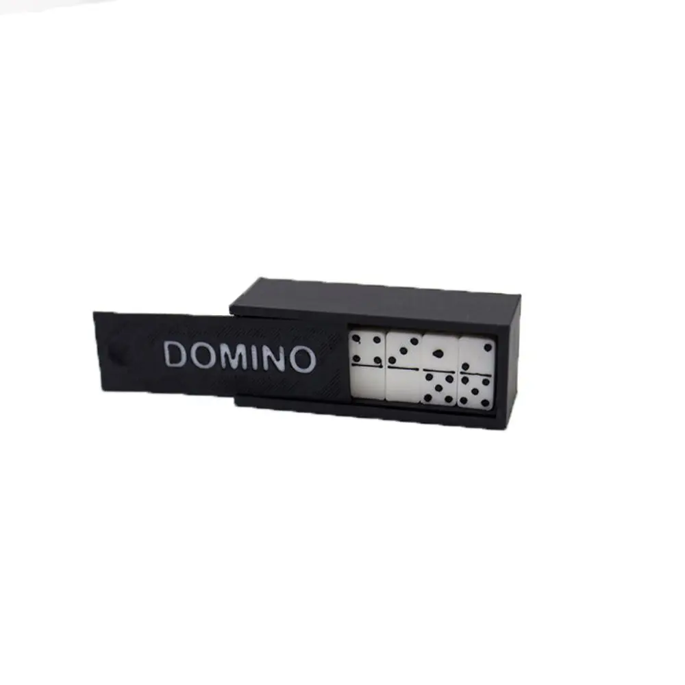 1 Set High Quality 1:12 Dollhouse Miniature Domino Model Dot Mini Black&White Building Learning Toys PLA Dominoes Board Game - view 5